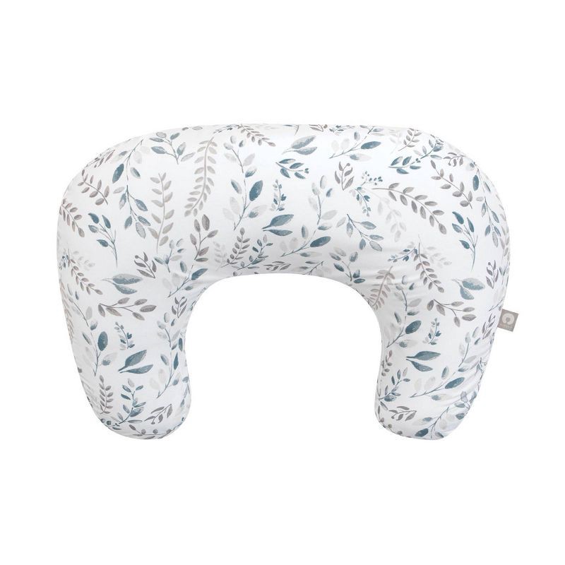 slide 1 of 10, Boppy Nursing Pillow - Gray Beige Leaves, 1 ct