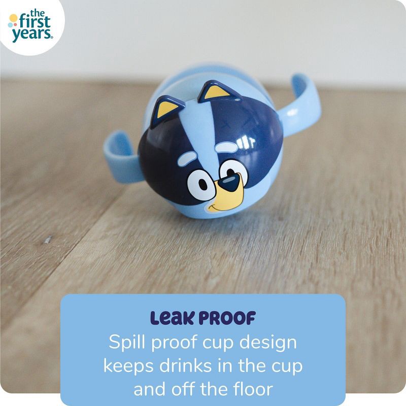 slide 4 of 7, The First Years Bluey 7oz Spill Proof Weighted Straw Trainer Sippy Cup - 6 Months+, 7 oz