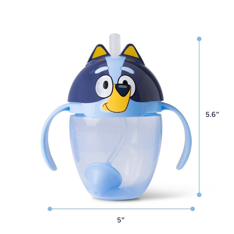 slide 5 of 7, The First Years Bluey 7oz Spill Proof Weighted Straw Trainer Sippy Cup - 6 Months+, 7 oz
