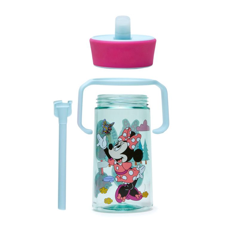 slide 2 of 7, The First Years Disney 12oz Minnie Mouse Spill Proof Flip Top Toddler Sippy Straw Cup, 12 oz