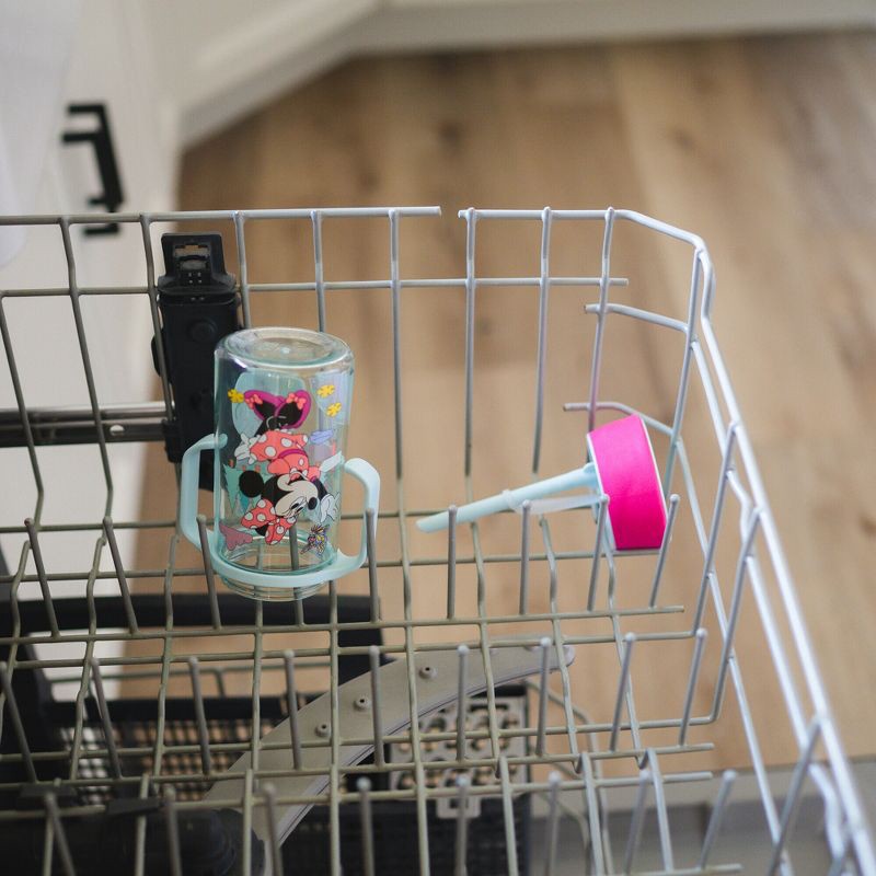 slide 5 of 7, The First Years Disney 12oz Minnie Mouse Spill Proof Flip Top Toddler Sippy Straw Cup, 12 oz