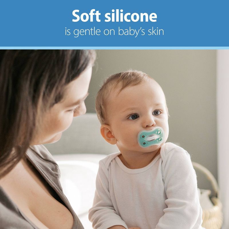 slide 3 of 15, Dr. Brown's Advantage One-Piece Lightweight Silicone Pacifier Stage Two, with one Glow-in-the-Dark Pacifier - 3pk, 3 ct