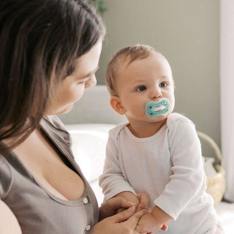 slide 12 of 15, Dr. Brown's Advantage One-Piece Lightweight Silicone Pacifier Stage Two, with one Glow-in-the-Dark Pacifier - 3pk, 3 ct