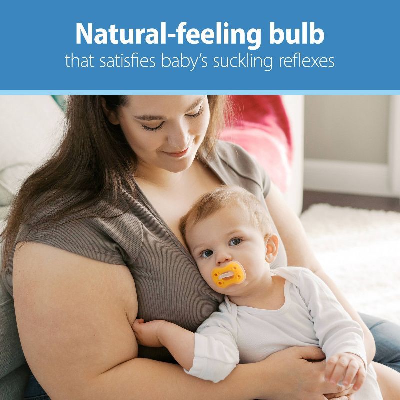 slide 6 of 15, Dr. Brown's Advantage One-Piece Lightweight Silicone Pacifier Stage Two, with one Glow-in-the-Dark Pacifier - 3pk, 3 ct