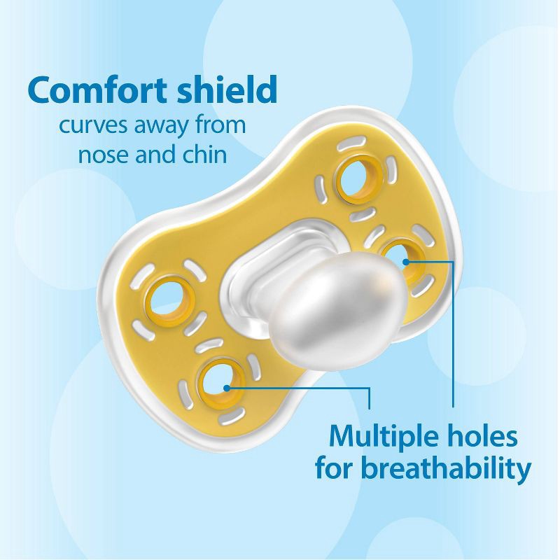slide 7 of 15, Dr. Brown's Advantage One-Piece Lightweight Silicone Pacifier Stage Two, with one Glow-in-the-Dark Pacifier - 3pk, 3 ct