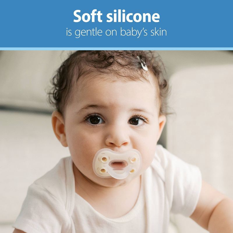 slide 3 of 18, Dr. Brown's Advantage One-Piece Lightweight Silicone Pacifier Stage One, with one Glow-in-the-Dark Pacifier - 3pk, 3 ct