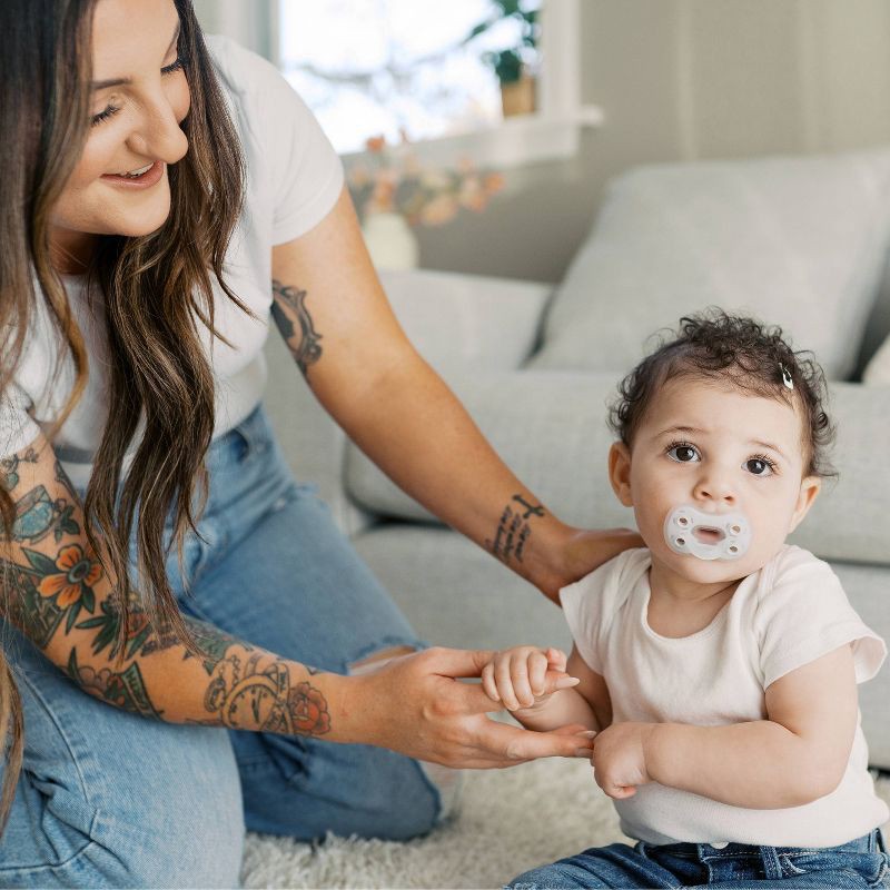 slide 12 of 18, Dr. Brown's Advantage One-Piece Lightweight Silicone Pacifier Stage One, with one Glow-in-the-Dark Pacifier - 3pk, 3 ct