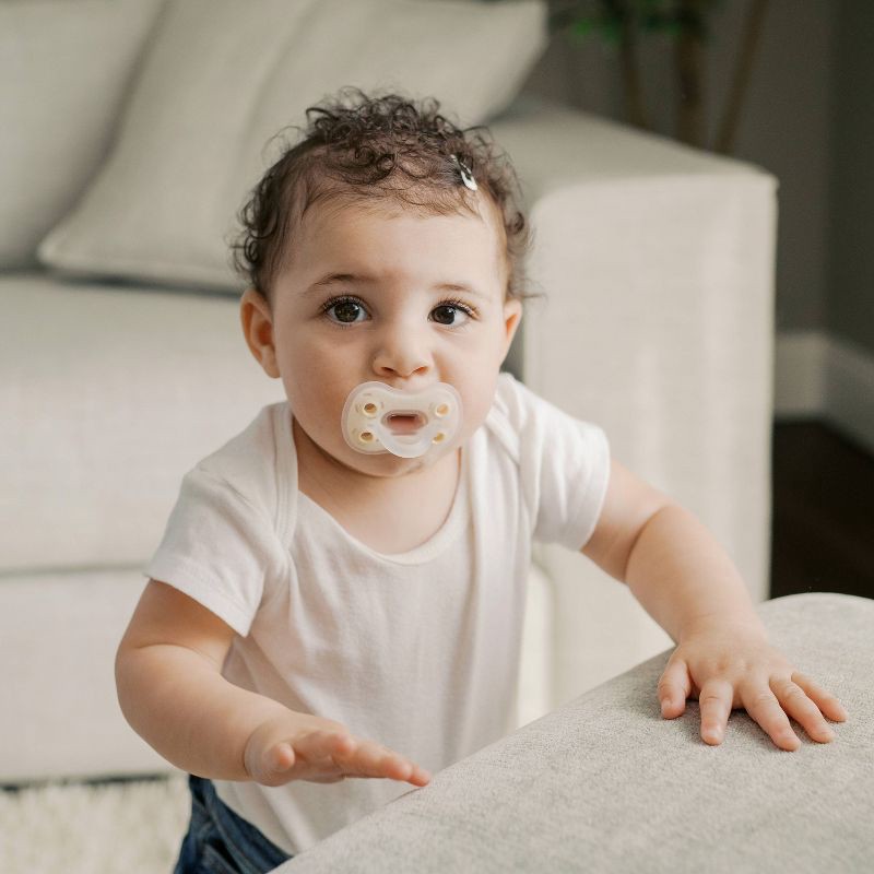 slide 15 of 18, Dr. Brown's Advantage One-Piece Lightweight Silicone Pacifier Stage One, with one Glow-in-the-Dark Pacifier - 3pk, 3 ct