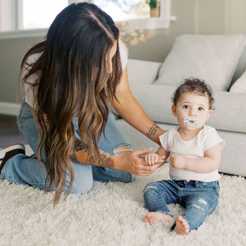 slide 16 of 18, Dr. Brown's Advantage One-Piece Lightweight Silicone Pacifier Stage One, with one Glow-in-the-Dark Pacifier - 3pk, 3 ct