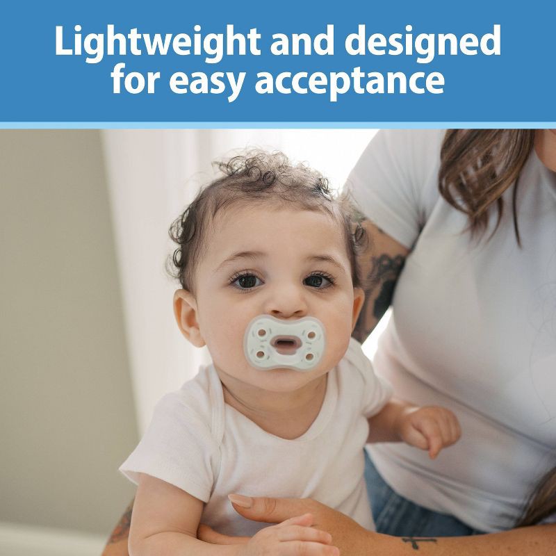 slide 4 of 18, Dr. Brown's Advantage One-Piece Lightweight Silicone Pacifier Stage One, with one Glow-in-the-Dark Pacifier - 3pk, 3 ct