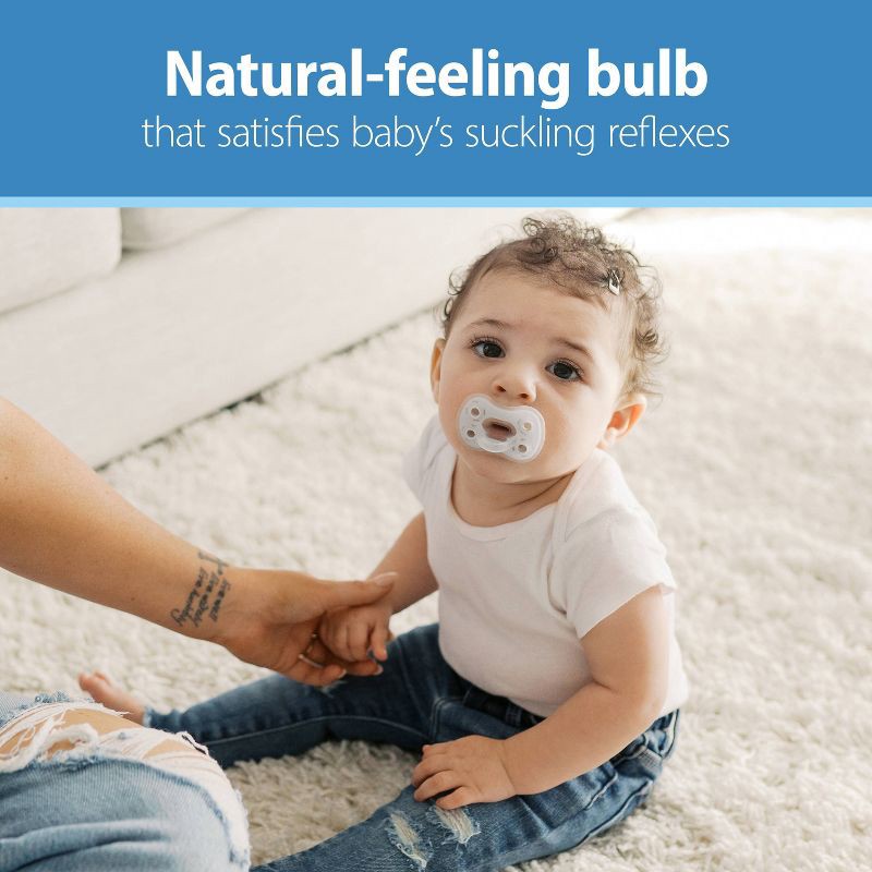 slide 6 of 18, Dr. Brown's Advantage One-Piece Lightweight Silicone Pacifier Stage One, with one Glow-in-the-Dark Pacifier - 3pk, 3 ct