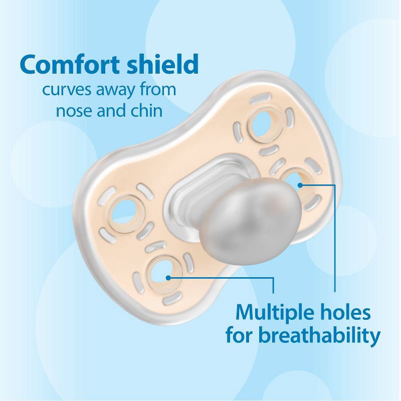 slide 7 of 18, Dr. Brown's Advantage One-Piece Lightweight Silicone Pacifier Stage One, with one Glow-in-the-Dark Pacifier - 3pk, 3 ct