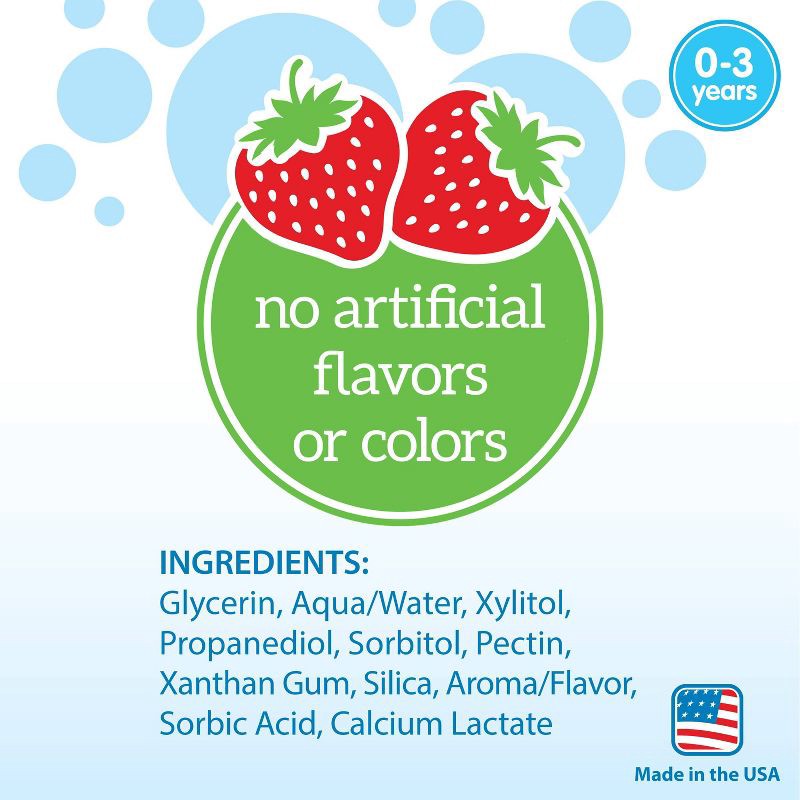 slide 8 of 9, Dr. Brown's 100% Silicone Baby Finger Toothbrush and Fluoride-Free Strawberry Toothpaste Set with Storage Case - Gray & Yellow - 3pc, 3 ct