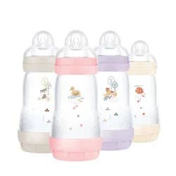 MAM Easy Start Anti-Colic Baby Bottles - Pink - 9oz/4pk