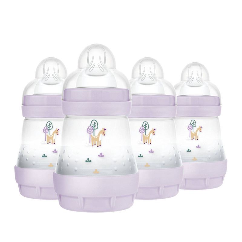slide 1 of 10, MAM Easy Start Anti-Colic Baby Bottle - Purple - 5oz/4pk, 4 ct; 5 oz