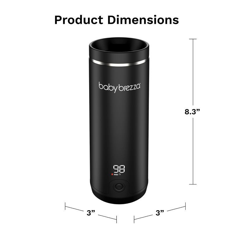 slide 10 of 10, Baby Brezza Superfast Portable Bottle Warmer - Black, 1 ct