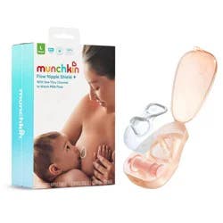 Munchkin Flow Breastmilk and Latch Monitor, Nipple Shield for Newborn with See-through Channel to Check Milk Flow, 24mm
