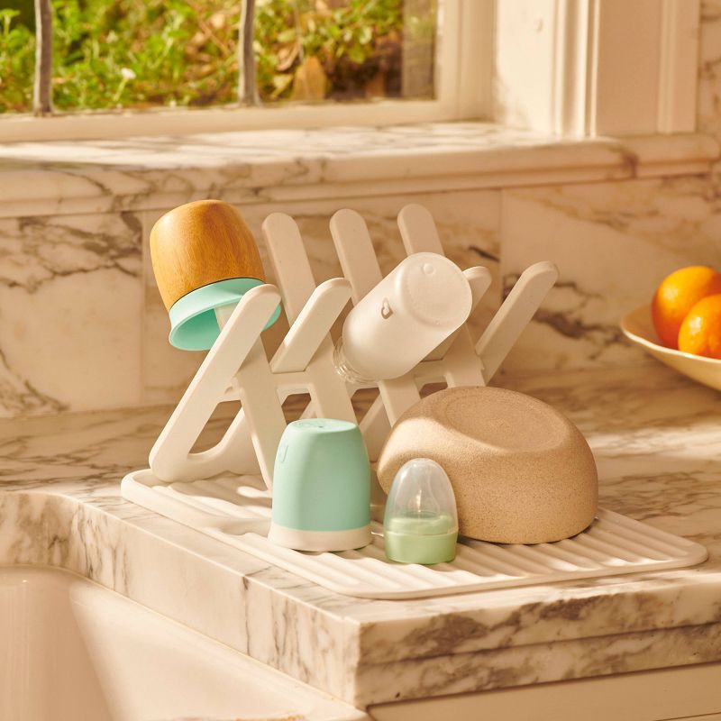 slide 3 of 6, Munchkin Silicone Drying Rack & Mat - White, 1 ct