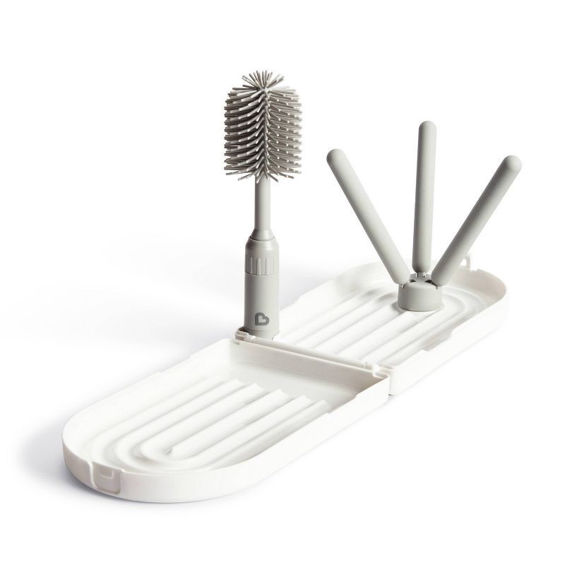 slide 1 of 8, Munchkin Portable Bottle Drying Rack with Bottle Brush - White, 1 ct