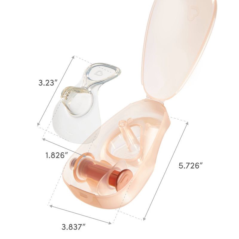 slide 10 of 10, Munchkin Flow Nipple Shield + With See-Thru Channel to Watch Milk Flow 20mm, 1 ct