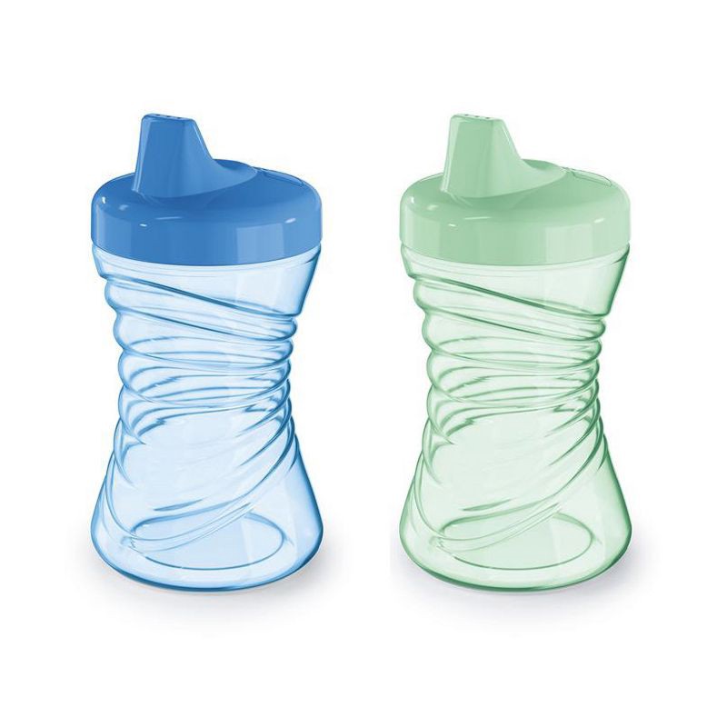 slide 1 of 7, NUK 10 fl oz Fun Grips Hard Spout - Blue/Green - 2pk, 10 fl oz, 2 ct
