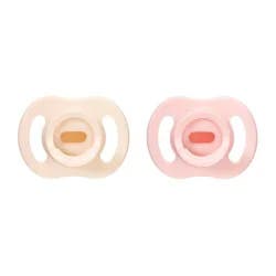 Tommee Tippee UltraLight Stay Put Silicone Pacifier 0-6m - Light Pink & Dark Pink - 2pk