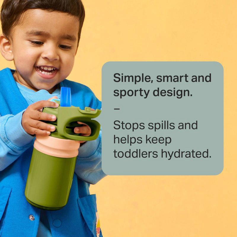 slide 8 of 8, Tommee Tippee 11oz Insulated On the Go Straw Sippy Cup - Green, 11 oz