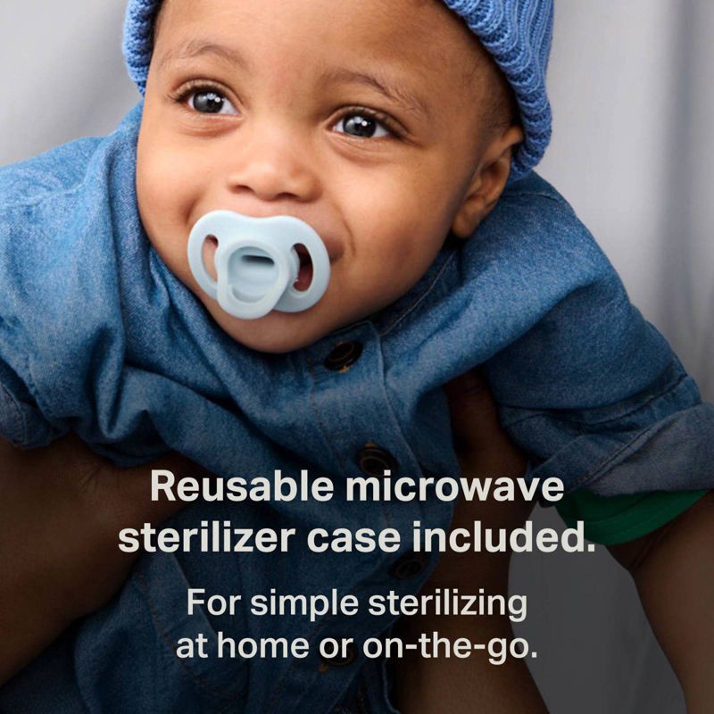 slide 5 of 8, Tommee Tippee UltraLight Stay Put Silicone Pacifier 18-36m - Blue & Green - 2pk, 2 ct