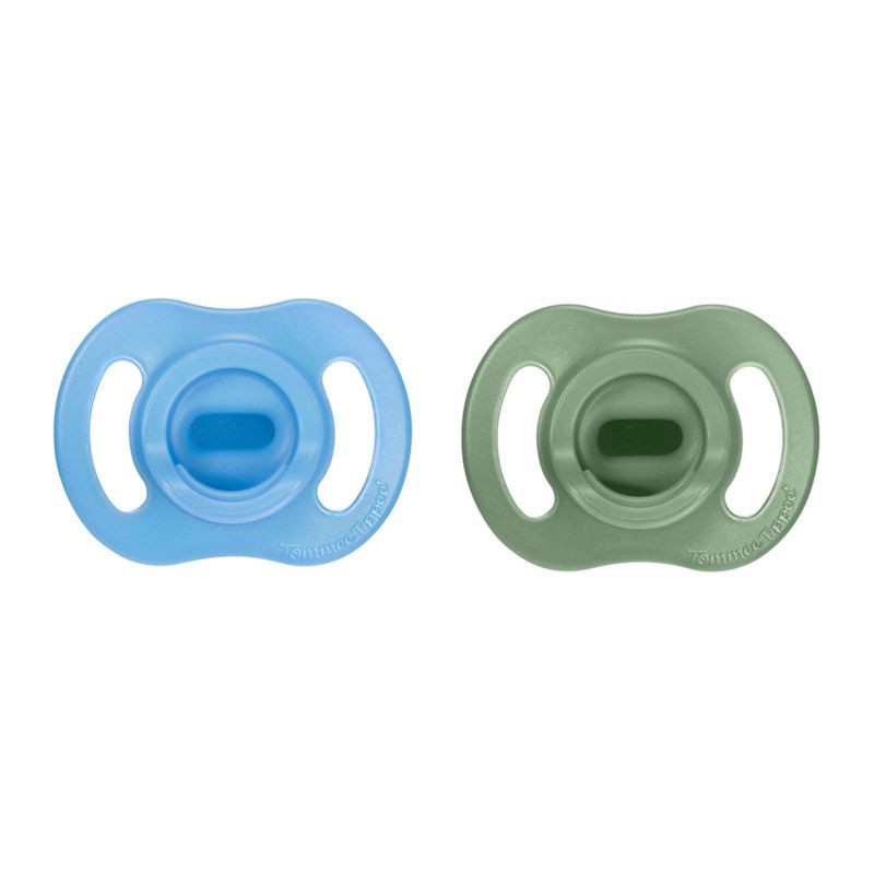 slide 1 of 8, Tommee Tippee UltraLight Stay Put Silicone Pacifier 18-36m - Blue & Green - 2pk, 2 ct