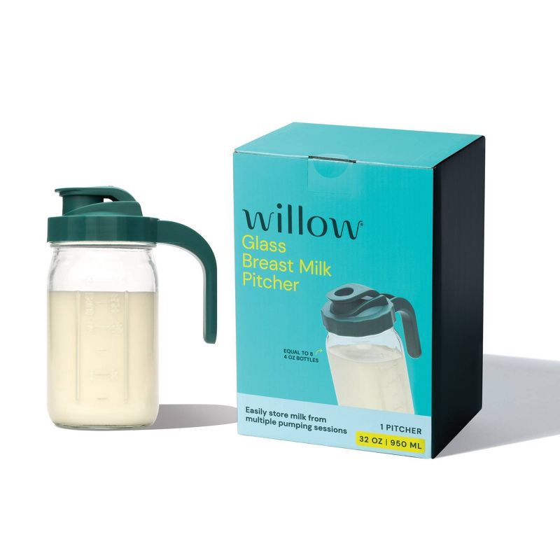 slide 11 of 11, WILLOW Glass Breast Milk Pitcher, 1 ct