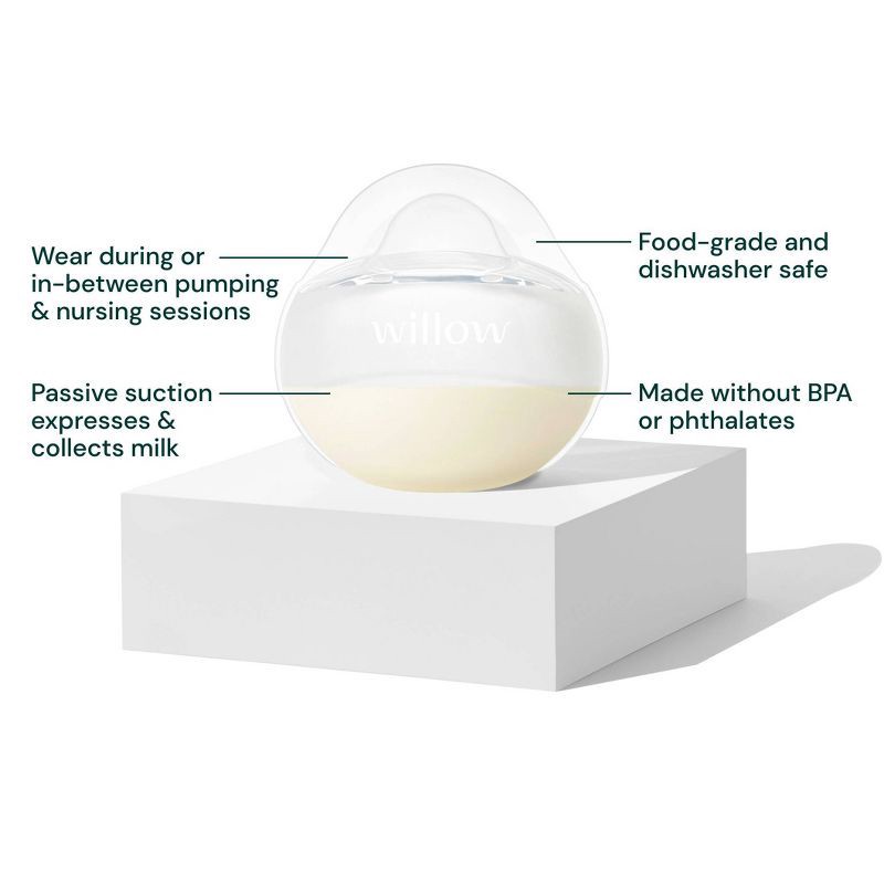 slide 4 of 9, WILLOW Passive Manual Breast Pump - 3oz, 3 oz