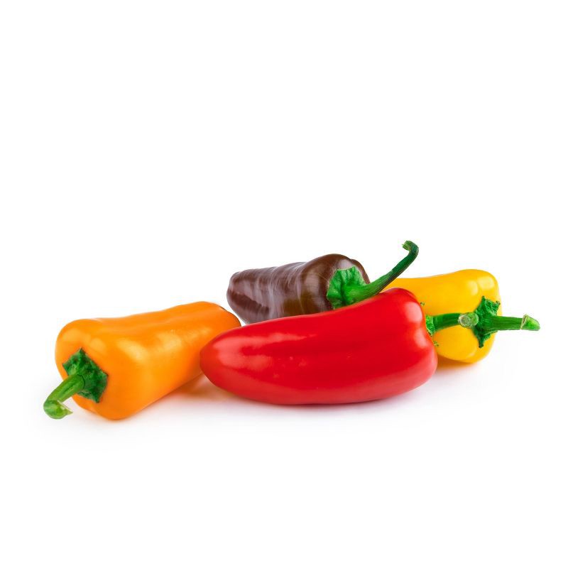 slide 3 of 3, Fresh Seedless Rainbow Sweet Mini Peppers - 1lb, 1 lb