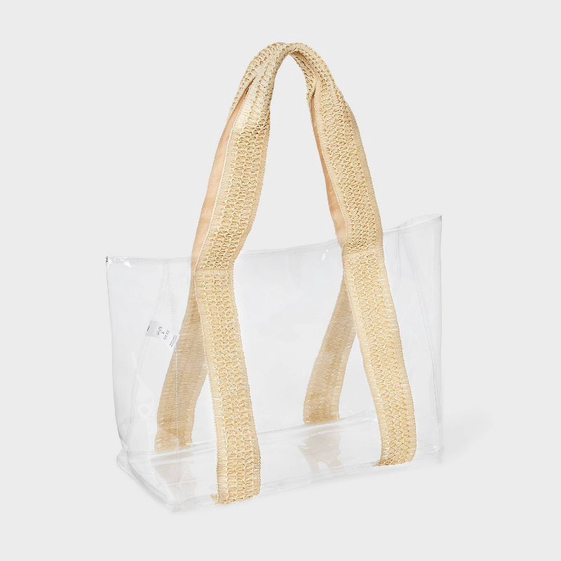 slide 3 of 5, Wipeable Tote Handbag - Shade & Shore™ Clear: TPU Shell, Double Handle, Unstructured Design, 1 ct