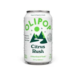 OLIPOP 9g Fiber Prebiotic Soda Citrus Rush - 12 fl oz Can