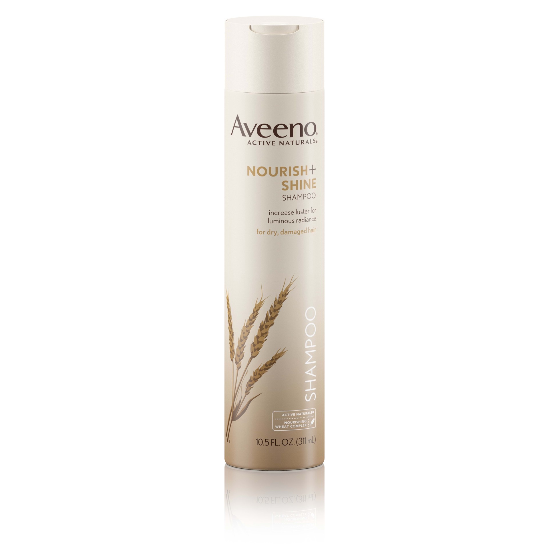 slide 1 of 6, AVEENO Nourish+ Shine Shampoo, 10.5 Fl. Oz, 10.50 fl oz