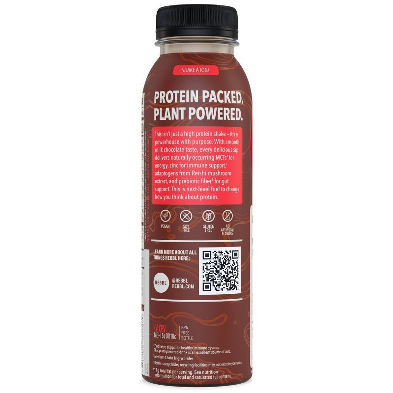 slide 2 of 3, REBBL Chocolate Protein Shake - 12 fl oz, 12 fl oz