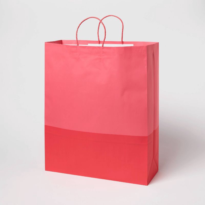 slide 1 of 3, XL Color Block Gift Bag Pink - Spritz™, 1 ct
