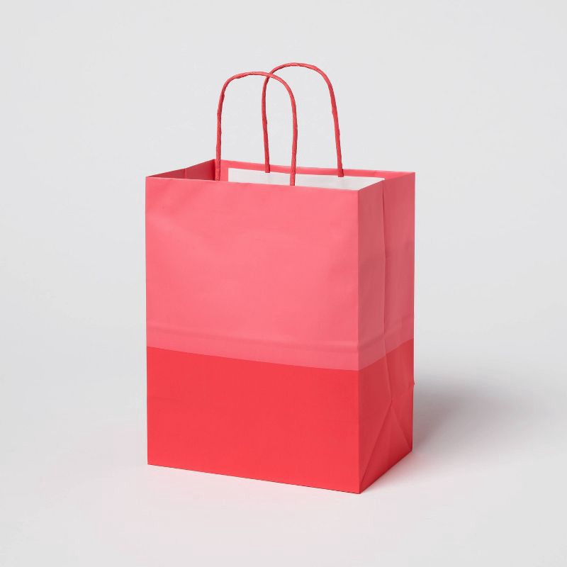 slide 1 of 3, Small Color Block Gift Bag Pink - Spritz™, 1 ct