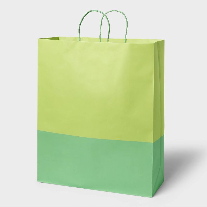 slide 1 of 3, XL Color Block Gift Bag Green - Spritz™, 1 ct