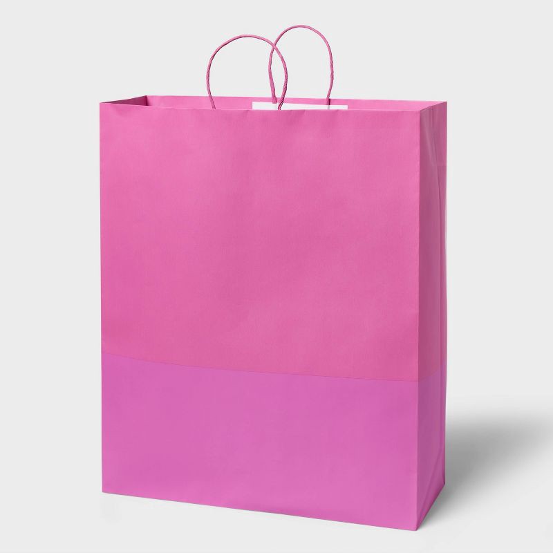 slide 1 of 3, X-Large Gift Bag Purple Two Color Block - Spritz™, 1 ct