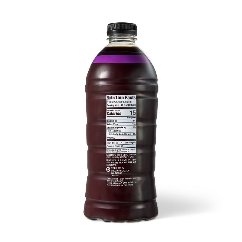 slide 2 of 5, Black Medium Roast Cold Brew Coffee - 48 fl oz - Good & Gather™, 48 fl oz