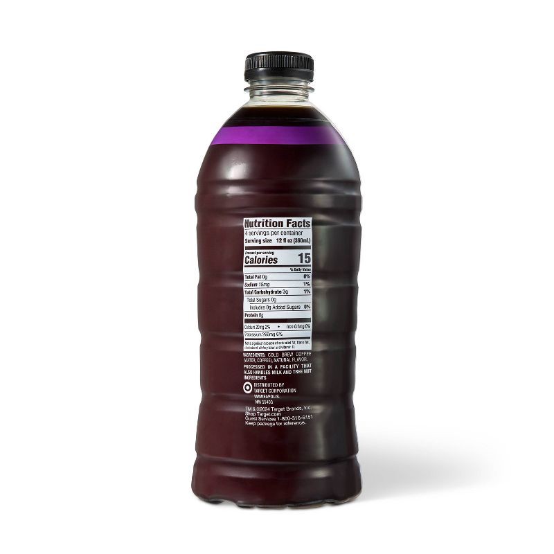 slide 3 of 4, Black Medium Roast Cold Brew Coffee - 48 fl oz - Good & Gather™, 48 fl oz