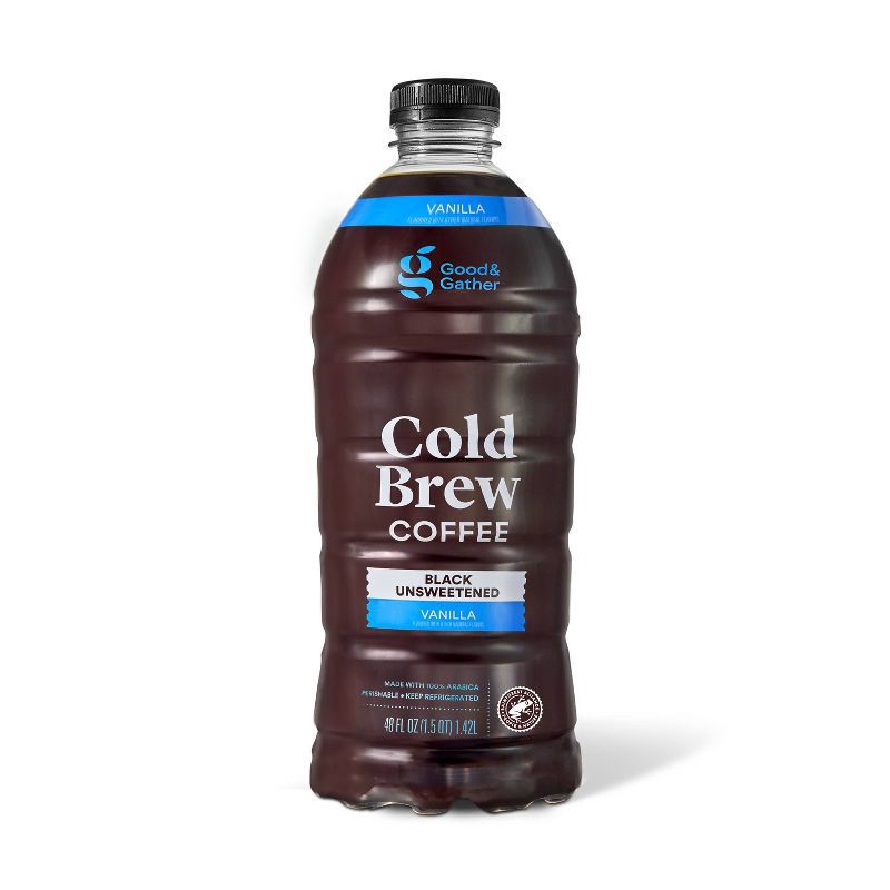 slide 1 of 5, Vanilla Cold Brew Coffee - 48 fl oz - Good & Gather™, 48 fl oz