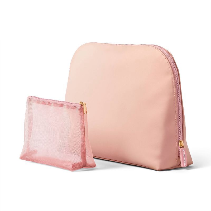 slide 2 of 3, Sonia Kashuk™ Large Travel Makeup and Toiletry Bag Set - 2pc - Pink, 2 ct