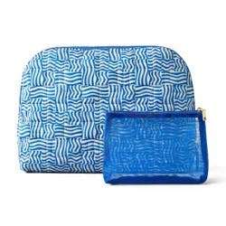 Sonia Kashuk™ Large Travel Makeup and Toiletry Bag Set - 2pc - Blue Wave