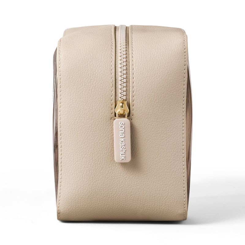 slide 2 of 3, Sonia Kashuk™ Loaf Travel Makeup Bag - Tan With Window, 1 ct