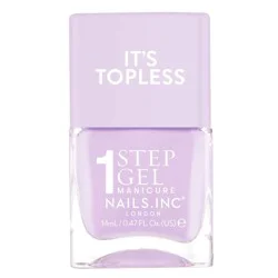 Nails Inc. It's Topless, 4-in-1 Base Coat, Treatment, Color and Top Coat 1-Step Gel Nail Polish - Hailey - 0.47 fl oz