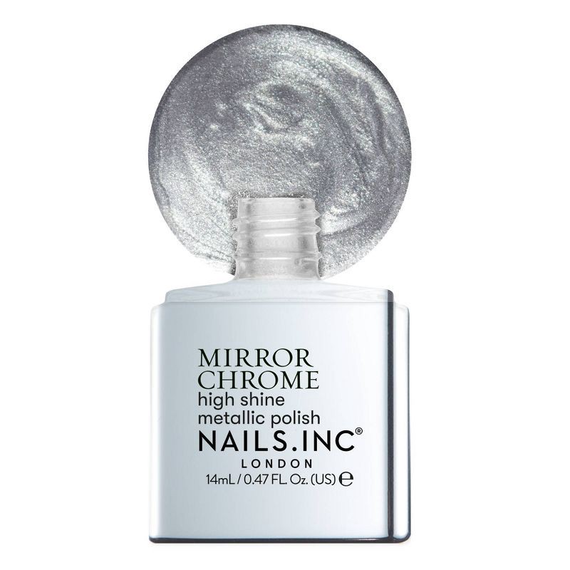 slide 3 of 6, Nails Inc. Mirror Chrome Nail Polish - Silver Served - 0.47 fl oz, 0.47 fl oz