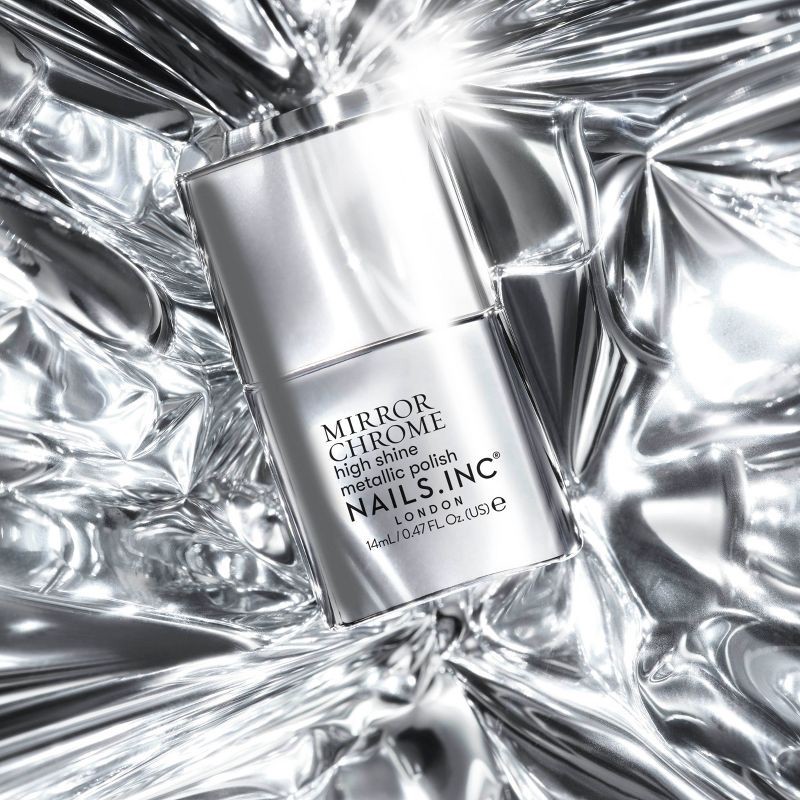slide 6 of 6, Nails Inc. Mirror Chrome Nail Polish - Silver Served - 0.47 fl oz, 0.47 fl oz