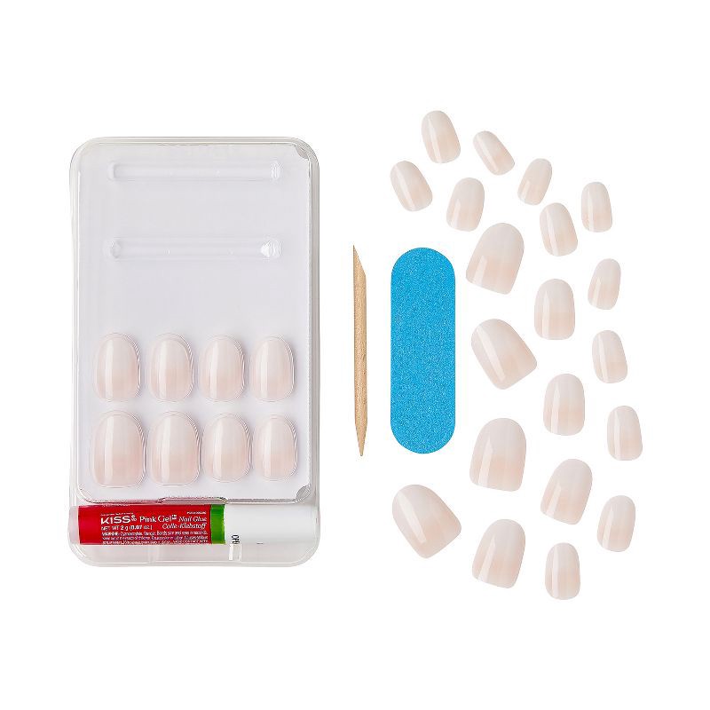 slide 4 of 9, KISS Products Classy Press-On Fake Nails - Short Oval - Players - 28ct, 28 ct